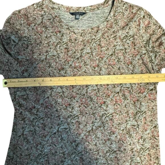 Lucky Brand Hacci Floral-Print Bell-Sleeve Top Size L - Picture 6 of 9